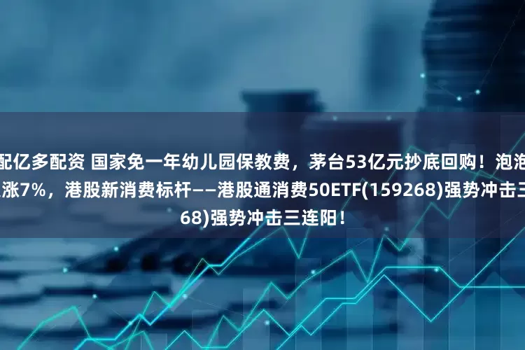 配亿多配资 国家免一年幼儿园保教费，茅台53亿元抄底回购！泡泡玛特大涨7%，港股新消费标杆——港股通消费50ETF(159268)强势冲击三连阳！