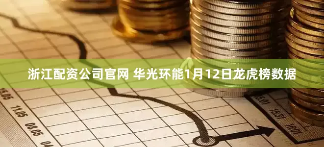 浙江配资公司官网 华光环能1月12日龙虎榜数据